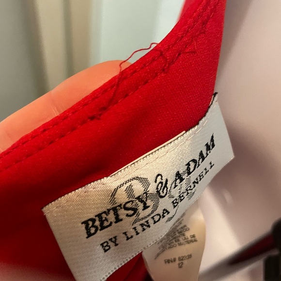 Betsy & Adam Red Bubble Skirt Dress - Picture 12 of 13